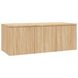 Foto van The living store televisiekast classic - 80 x 34 x 30 cm - sonoma eiken - met 3 lades