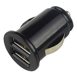 Foto van Grab 'sn go autolader usb dubbel 12/24 volt 2,4 ampère zwart