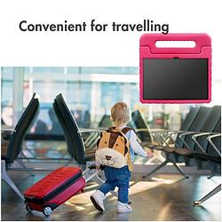 Foto van Accezz kidsproof backcover met handvat samsung galaxy tab a9 plus tablethoesje roze