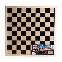 Foto van Houten schaakbord/dambord 40 x 40 cm - denkspellen