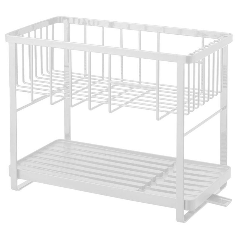 Foto van Yamazaki dish drainer rack 2 levels - tower - white