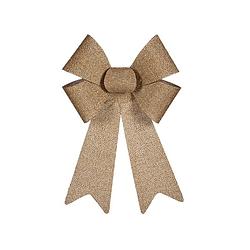 Foto van Kerstboomversiering grote ornament strikjes/strikken goud dots 22 x 38 cm - kersthangers