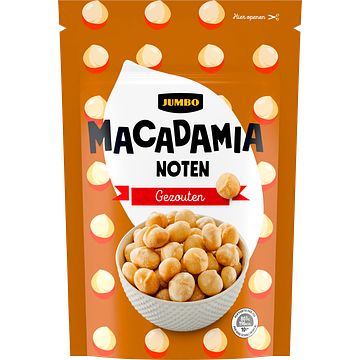 Foto van Jumbo macadamianoten gezouten 125g