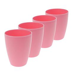 Foto van 6x drinkbekers kunststof 340 ml roze - drinkbekers