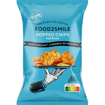 Foto van Food2smile popped chips paprika 90g bij jumbo