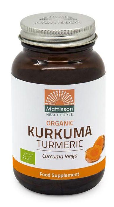 Foto van Mattisson healthstyle organic kurkuma turmeric capsules