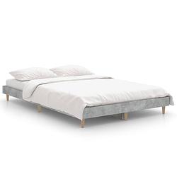 Foto van Vidaxl bedframe bewerkt hout betongrijs 120x190 cm