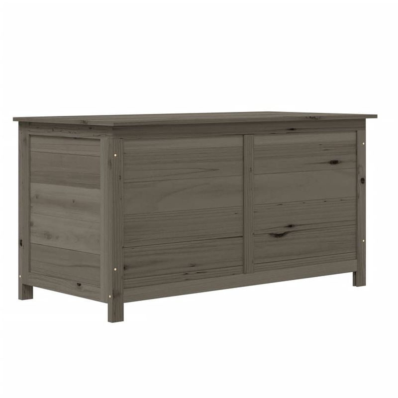 Foto van The living store houten kussenbox - 100x50x56 cm - antraciet - massief vurenhout