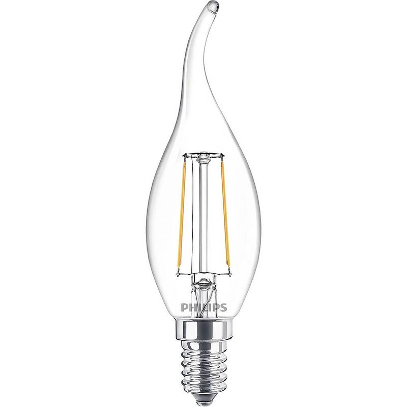 Foto van Philips led lamp e14 2w kaars filament