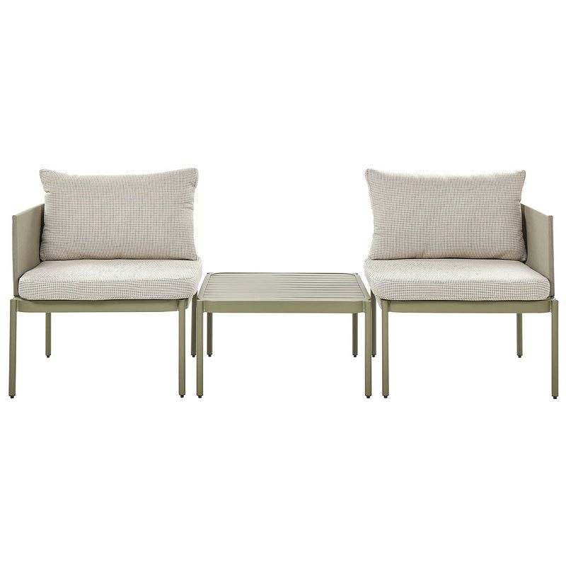 Foto van Beliani terracina - loungeset-groen-aluminium