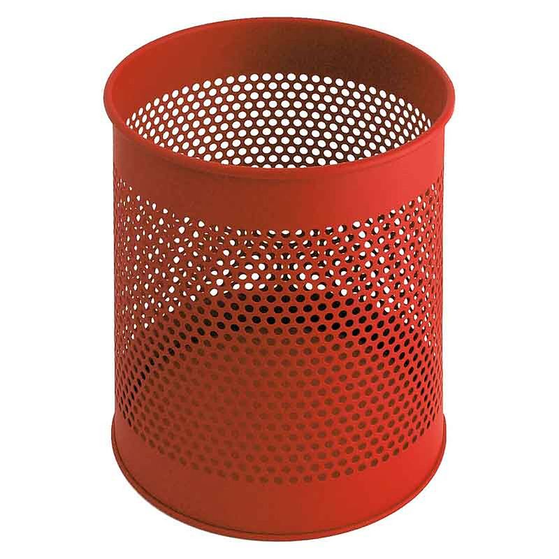 Foto van V-part - geperforeerde papierbak 15 ltr - steel - rood