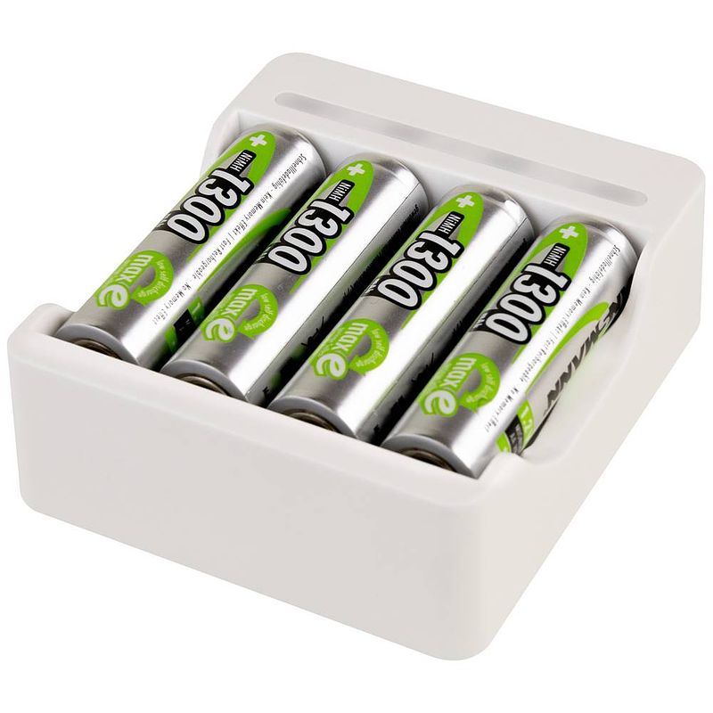 Foto van Ansmann basic iv + 4× aa 1300mah batterijlader nicd aaa (potlood), aa (penlite)