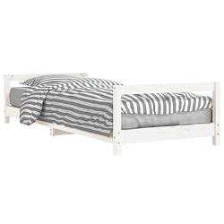 Foto van Vidaxl kinderbedframe 80x200 cm massief grenenhout wit