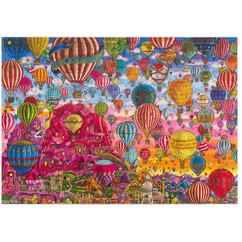 Foto van Unidragon houten puzzel quezzle - amazing cappadocia deel 1, 250 st inclusief 1 x 3d figuur - 36x25 cm