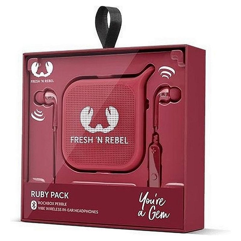 Foto van Fresh 'sn rebel gift pack vibe wireless & pebble - ruby