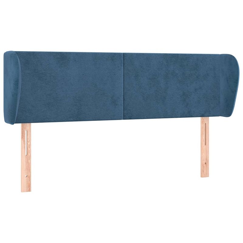 Foto van The living store hoofdeind classic - hoofdbord - donkerblauw - 147 x 23 x 78/88 cm