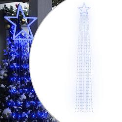 Foto van Vidaxl kerstboomverlichting 320 blauwe led'ss 375 cm