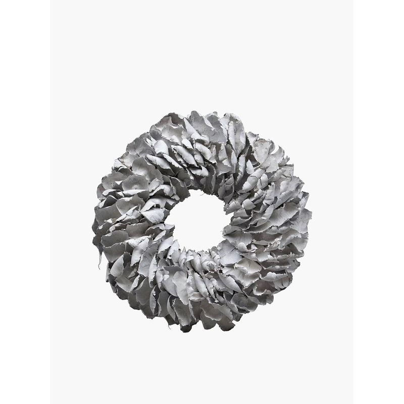 Foto van Couronne krans palm petal ø55cm white