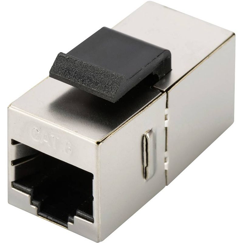 Foto van Digitus rj45 netwerk adapter cat 5, cat 5e, cat 6 [1x rj45-bus - 1x rj45-bus] grijs