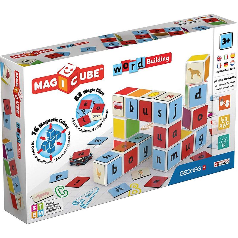 Foto van Geomag magicube woorden leren junior 79-delig