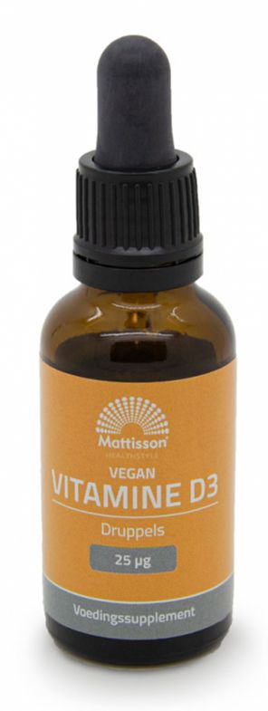 Foto van Mattisson healthstyle vitamine d3 vegan druppels