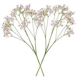 Foto van 2x stuks kunstbloemen gipskruid/gypsophila takken roze 70 cm - kunstbloemen