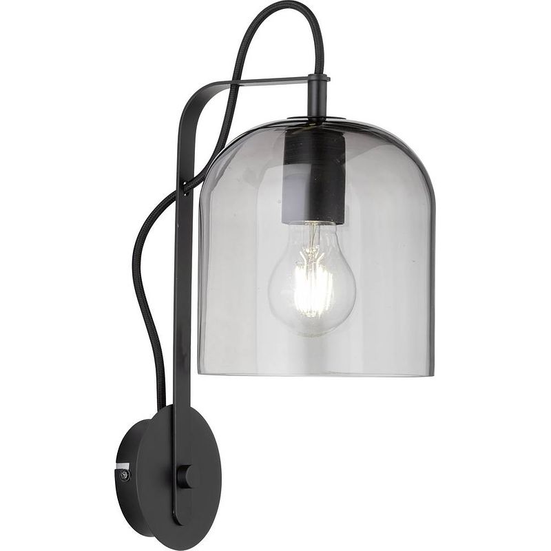 Foto van Wofi 1flg 433801109000 wandlamp e27 zwart