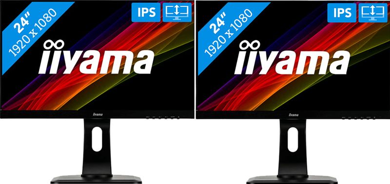 Foto van 2x iiyama prolite xub2492hsu-b1