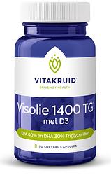 Foto van Vitakruid visolie 1400 tg met d3 capsules