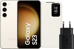 Foto van Samsung galaxy s23 256gb creme 5g + accessoirepakket