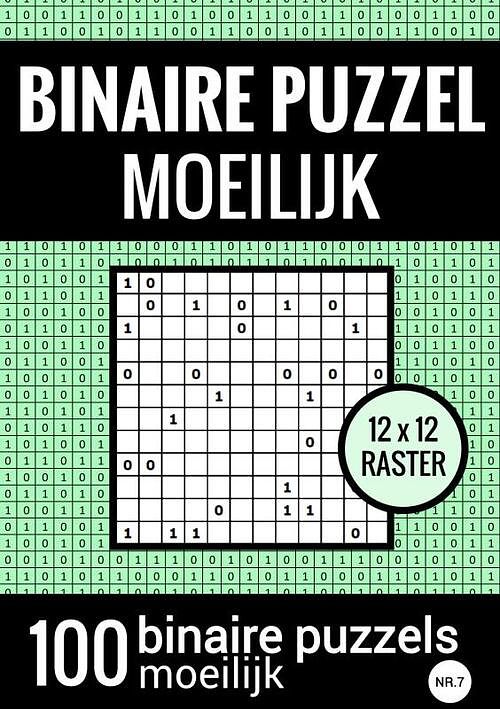 Foto van Binaire puzzel moeilijk - puzzelboek met 100 binairo's - nr.7 - puzzelboeken & meer - paperback (9789464656206)