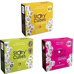 Foto van Spellenbundel - dobbelspel - 3 stuks - rory's story cubes voyages, fantasia & emergency