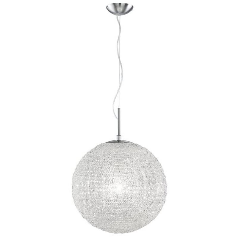 Foto van Trio hanglamp sweety 40 cm e27 staal 60w wit/zilver