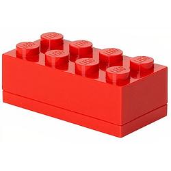 Foto van Lego mini-opbergsteen 8 noppen 4,6 x 9,2 cm polypropeen rood