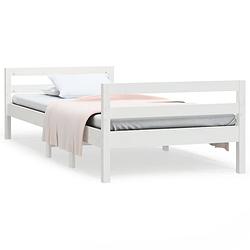 Foto van The living store bedframe - klassiek houten bedframe - 195.5 x 80.5 x 52.5 cm - massief grenenhout