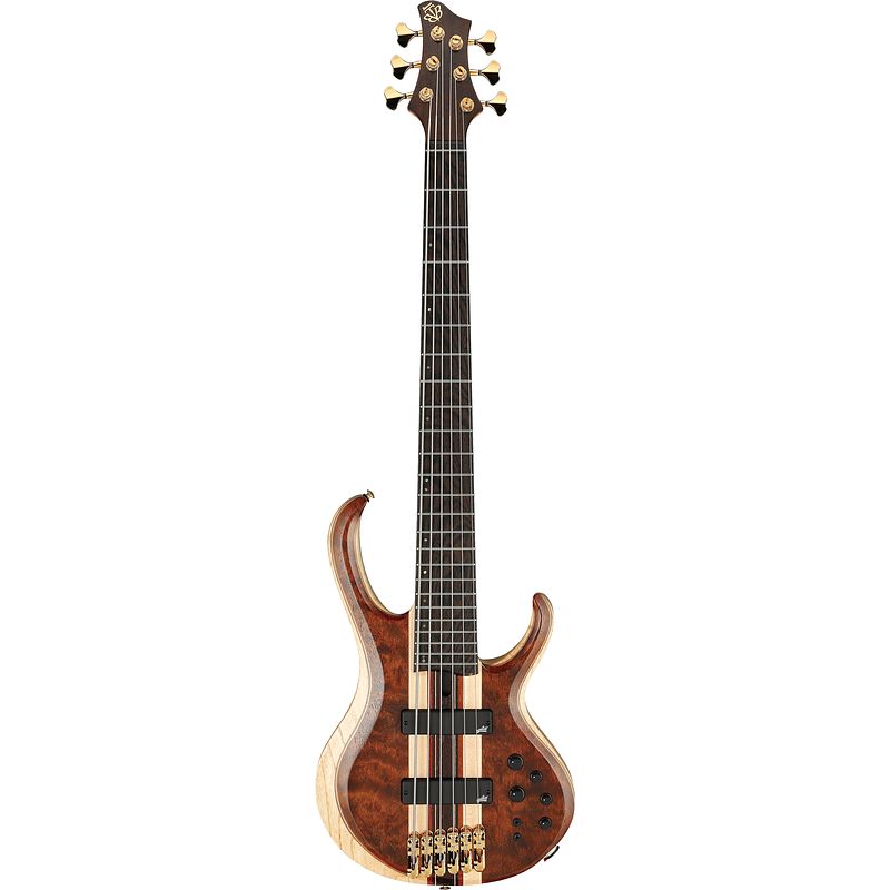 Foto van Ibanez btb1836 premium natural shadow low gloss 6-snarige elektrische basgitaar met gigbag