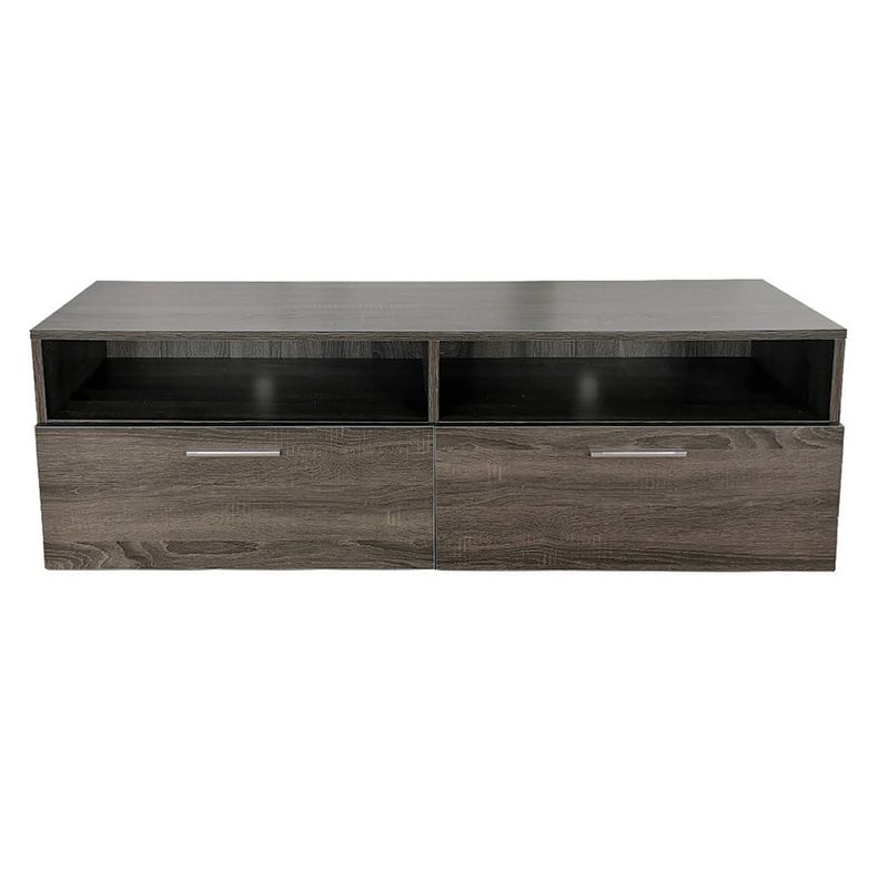 Foto van Tv meubel kast - dressoir - 120 cm breed - bruin grijskleurig