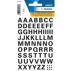 Foto van Letters stickers zwart 10mm 65x stuks per vel - stickers