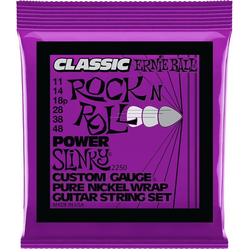 Foto van Ernie ball 2250 power slinky classic rock n roll snaren