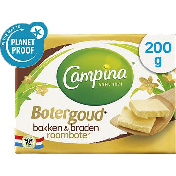 Foto van Campina botergoud bakken & braden wikkel 200g bij jumbo