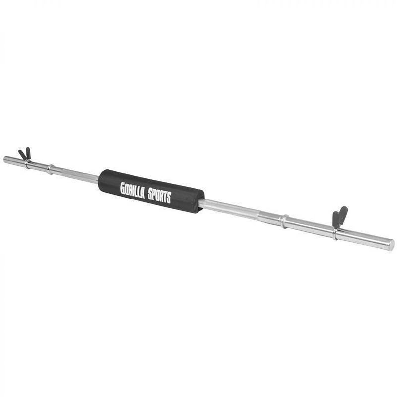 Foto van Gorilla sports halterstang - barbell - 170 cm - met bar pad - nekkussen - 30/31