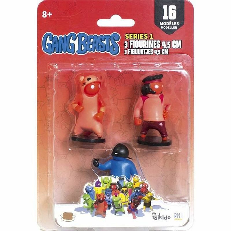 Foto van Actiefiguren lansay gang beasts lot #4 4,5 cm 3 onderdelen