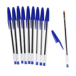 Foto van Bic balpennen set 20x stuks in kleur blauw - pennen