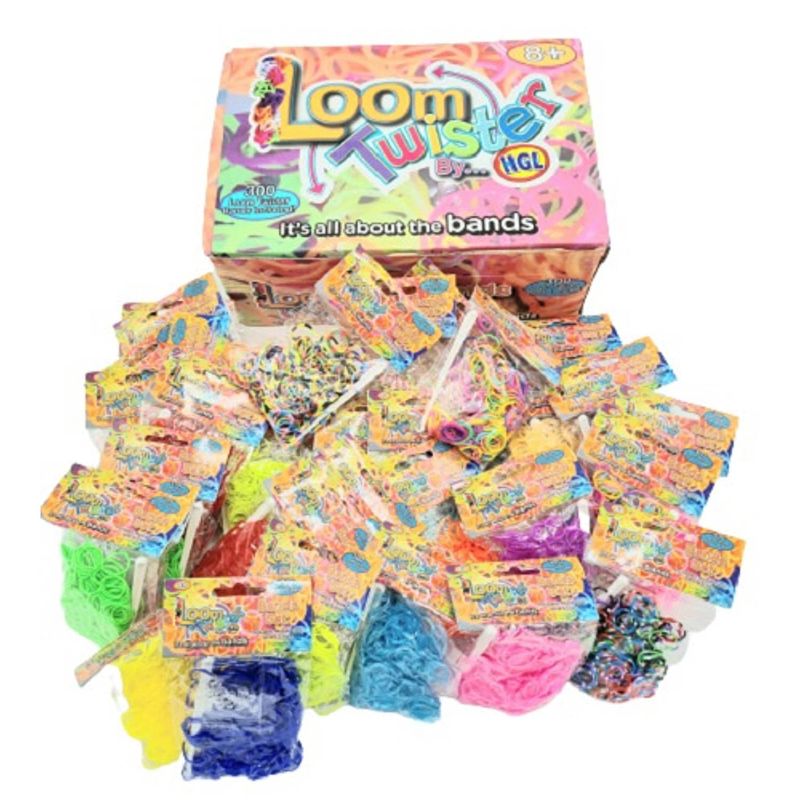 Foto van Loom twister loombandjes met accessoires junior 14.400-delig