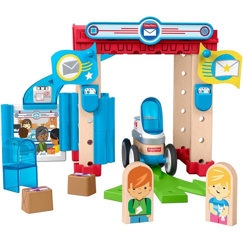 Foto van Fisher-price bouwpakket wonder makers postkantoor hout 35-delig