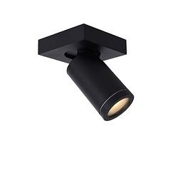 Foto van Lucide taylor - plafondspot badkamer - led dim to warm - gu10 - 1x5w 2200k/3000k - ip44 - zwart