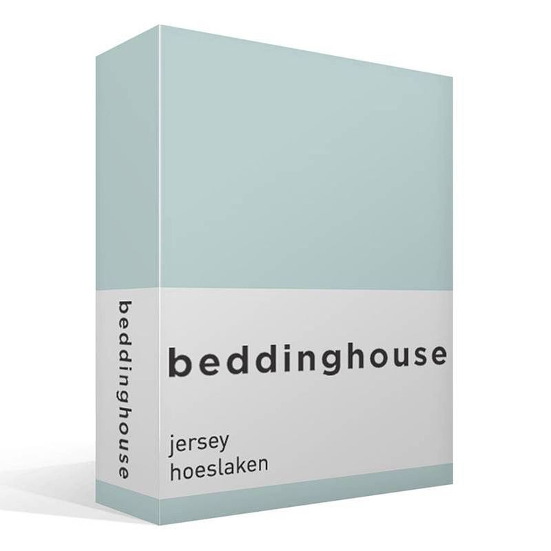 Foto van Beddinghouse jersey hoeslaken - 100% gebreide jersey katoen - lits-jumeaux (180x200/220 cm) - mint green