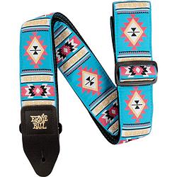 Foto van Ernie ball classic jacquard strap 5326 sedona blue gitaarband