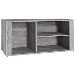 Foto van The living store schoenenkast - elegant - opbergruimte - 100 x 35 x 45 cm - ken- grijs sonoma eiken - materiaal-