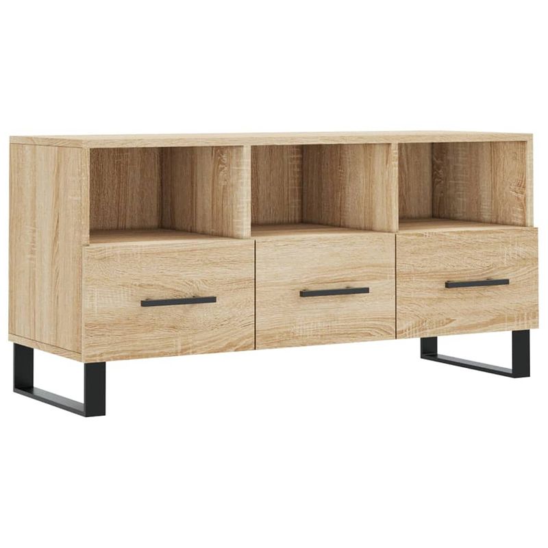 Foto van Vidaxl tv-meubel 102x36x50 cm bewerkt hout sonoma eikenkleurig